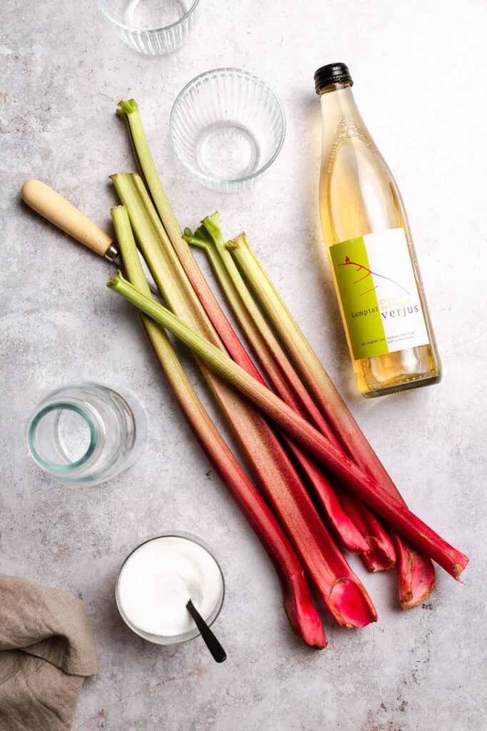 Rhabarbersaft mit Verjus | Genussfreude.at