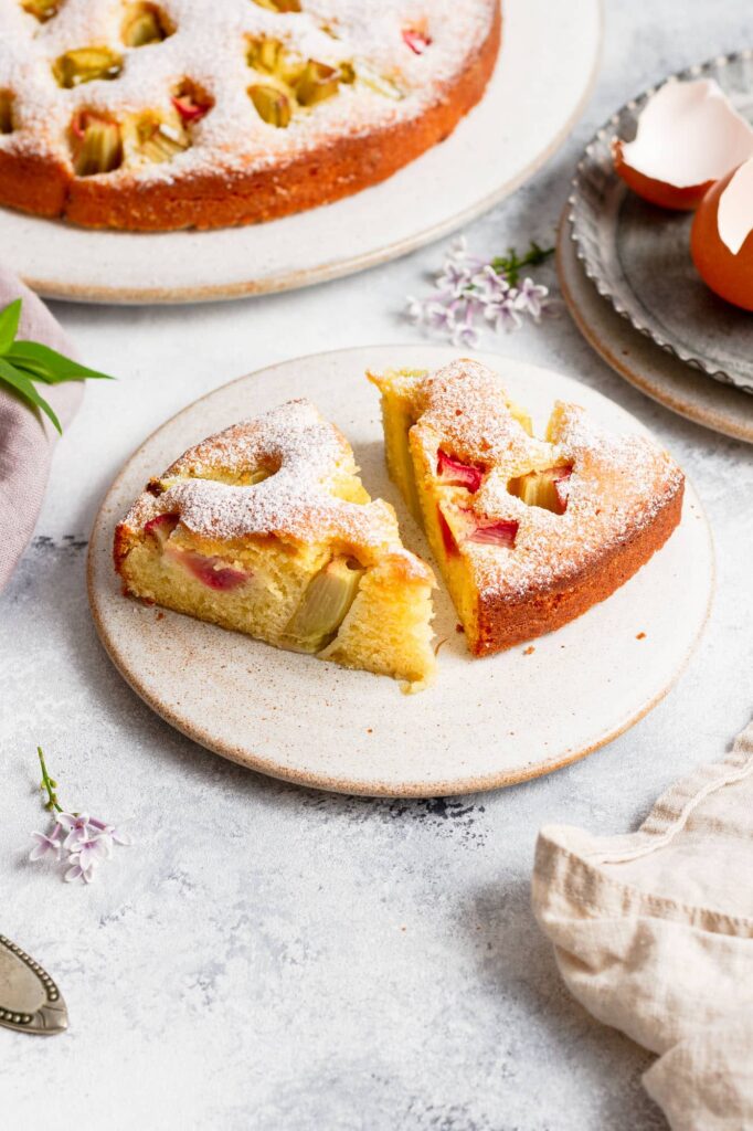 Versunkener Rhabarberkuchen | Genussfreude.at