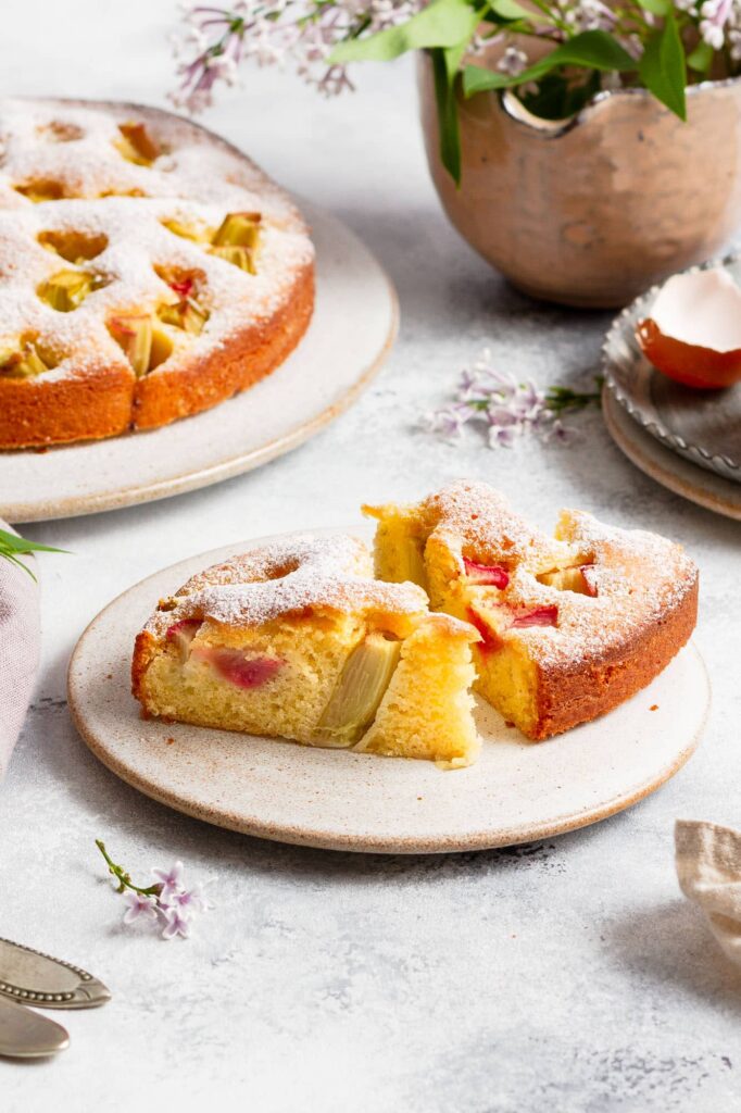 Versunkener Rhabarberkuchen | Genussfreude.at