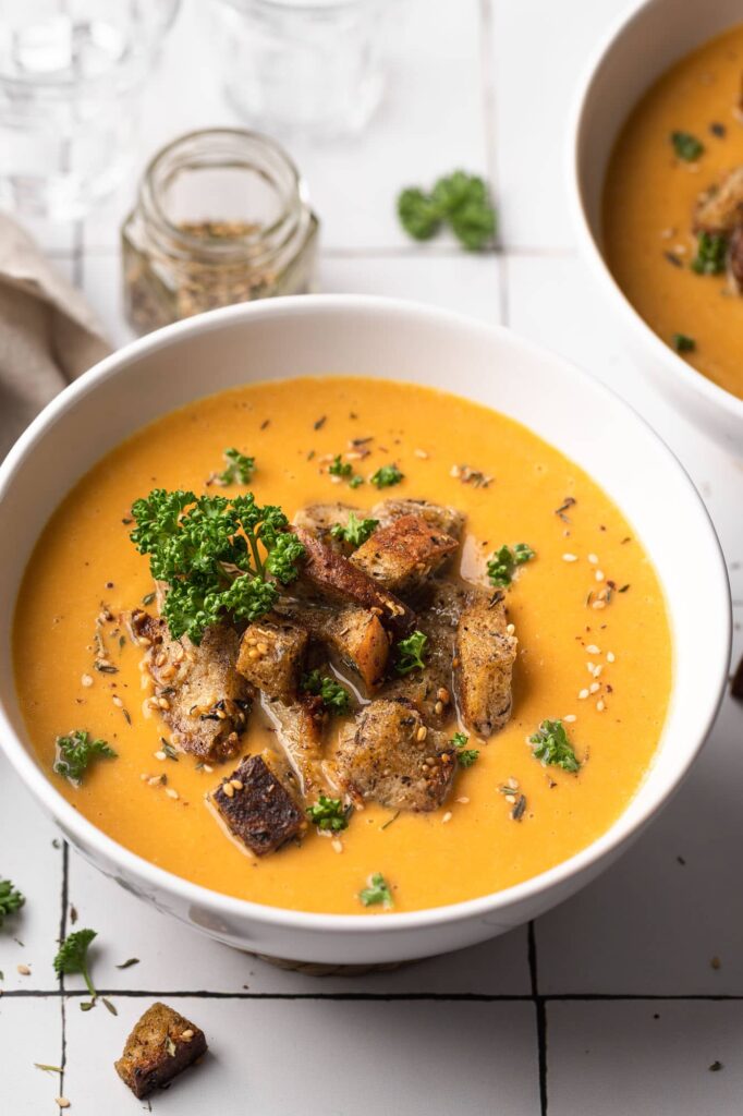 Tahini-Süßkartoffel Suppe | Genussfreude.at